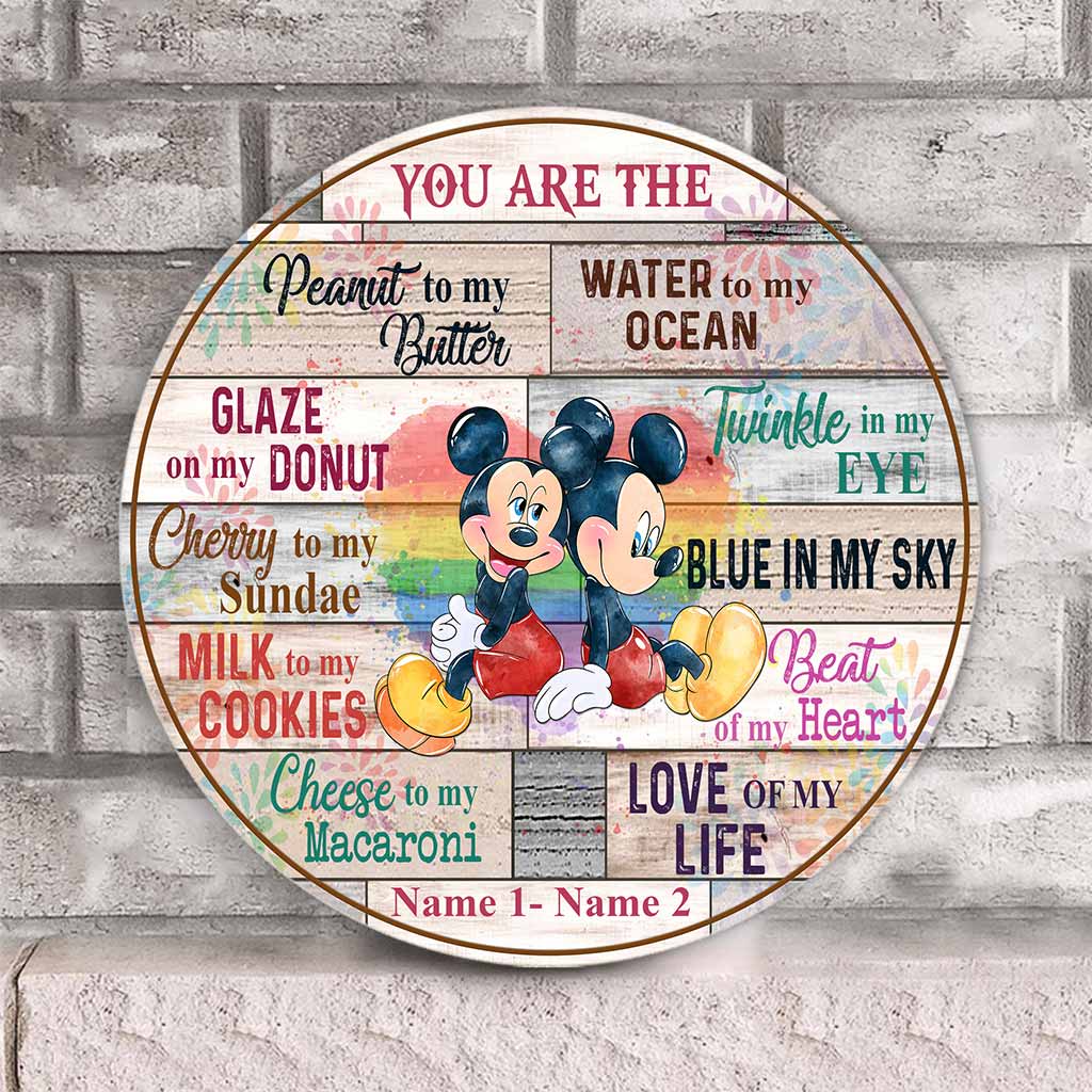 Personalized Round Wood Sign for Couples LGBT Support Gift Round Wood Sign GradoCreations