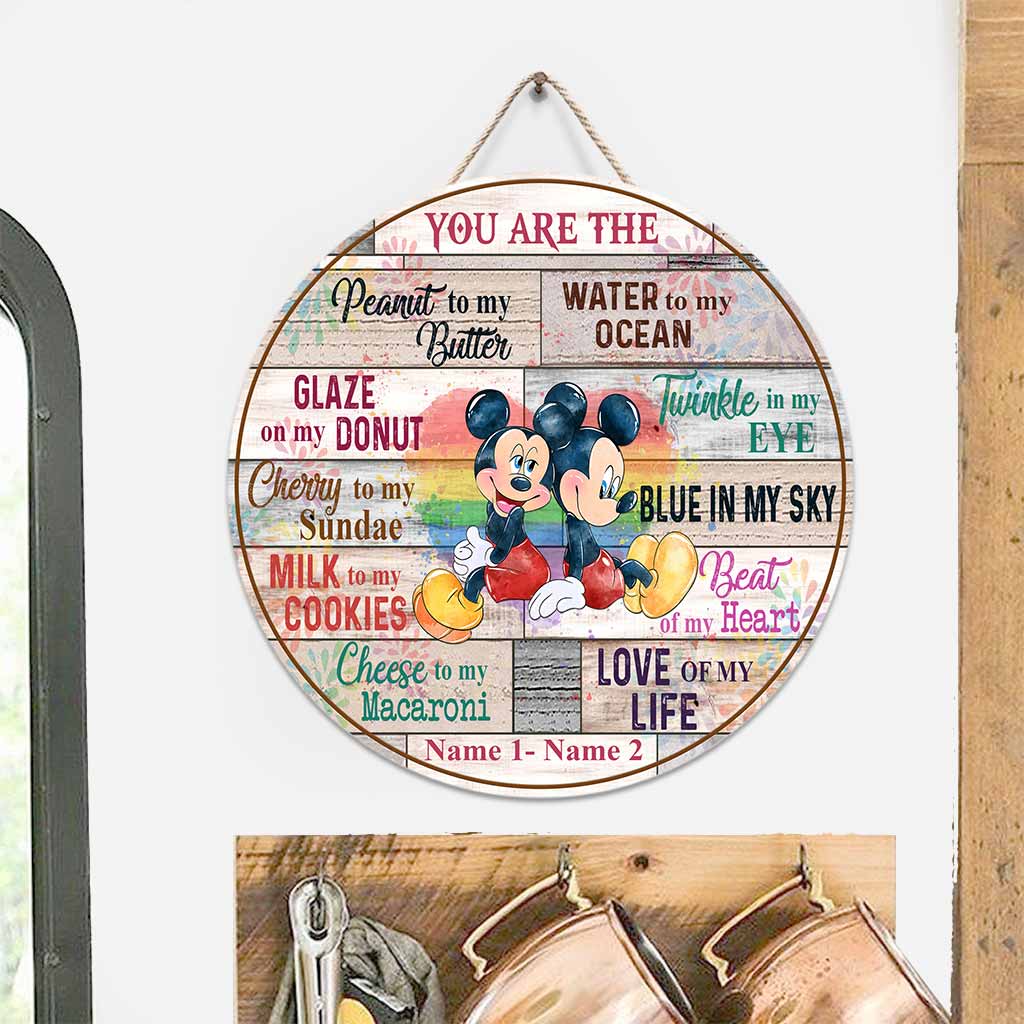 Personalized Round Wood Sign for Couples LGBT Support Gift Round Wood Sign GradoCreations