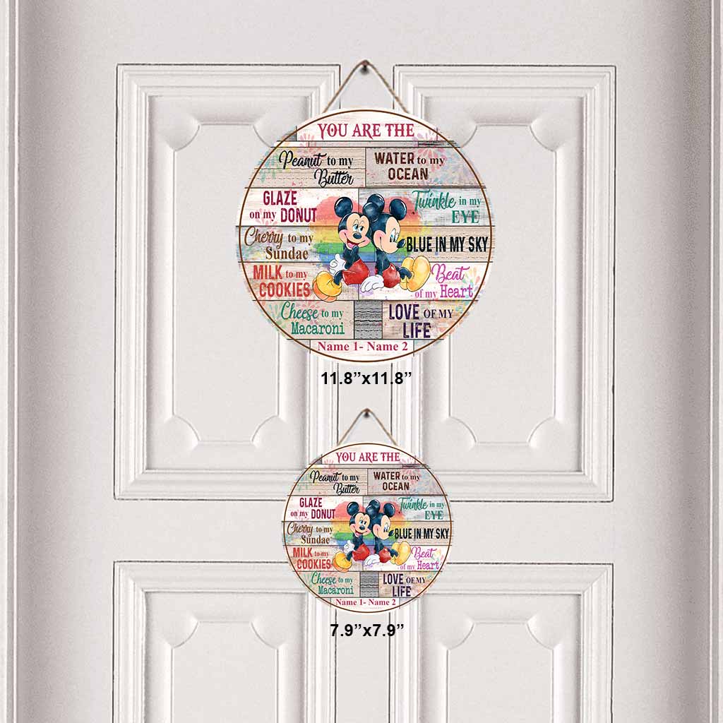 Personalized Round Wood Sign for Couples LGBT Support Gift Round Wood Sign GradoCreations