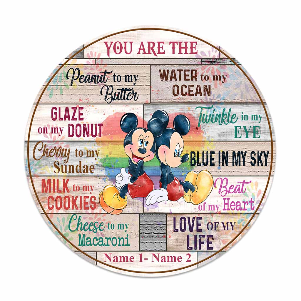 Personalized Round Wood Sign for Couples LGBT Support Gift Round Wood Sign GradoCreations