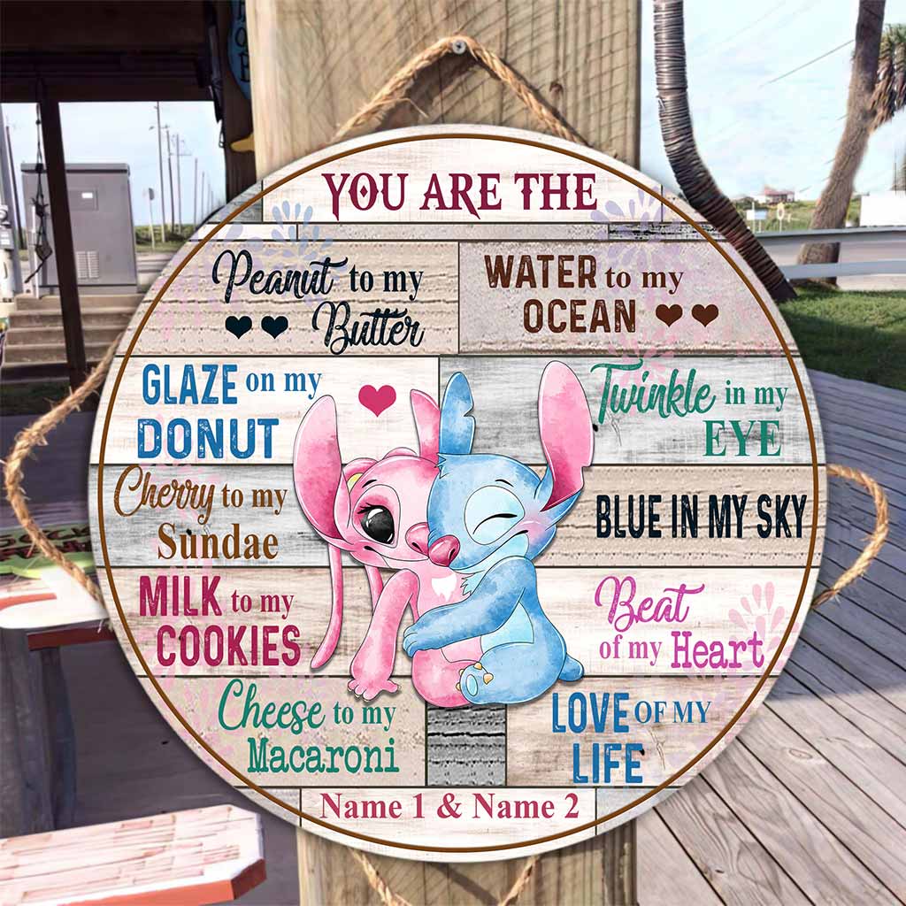 Personalized Round Wood Sign Custom Couple Gift Love of My Life Round Wood Sign GradoCreations