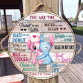 Personalized Round Wood Sign Custom Couple Gift Love of My Life Round Wood Sign GradoCreations