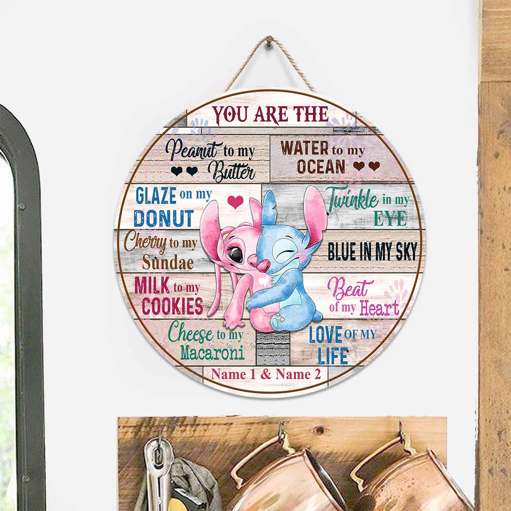 Personalized Round Wood Sign Custom Couple Gift Love of My Life Round Wood Sign GradoCreations