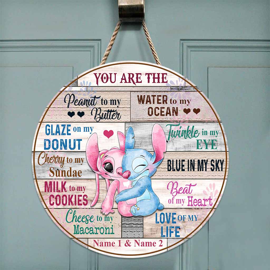 Personalized Round Wood Sign Custom Couple Gift Love of My Life Round Wood Sign GradoCreations