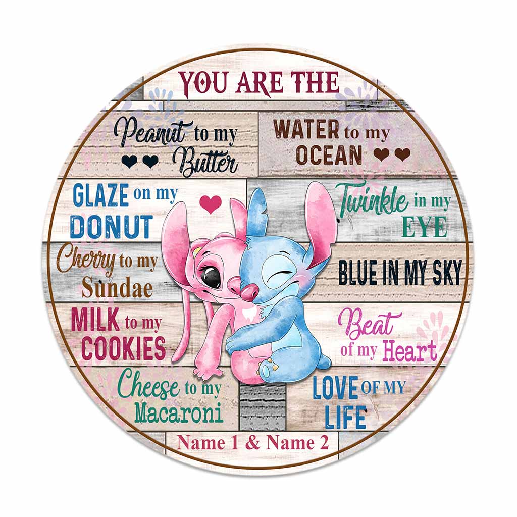 Personalized Round Wood Sign Custom Couple Gift Love of My Life Round Wood Sign GradoCreations