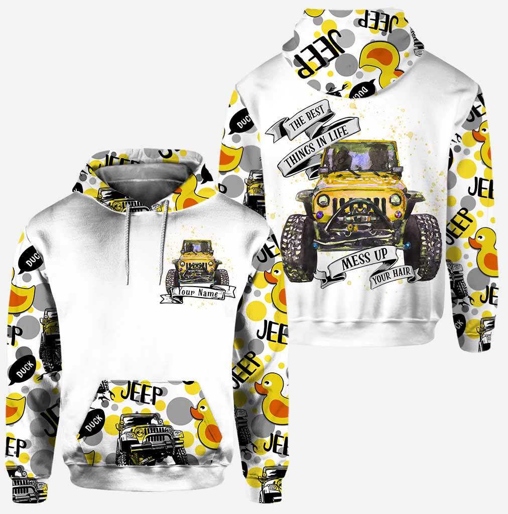 Personalized Car Hoodie and Leggings Set Custom Name Gift for Mom Hoodie & Leggings GradoCreations