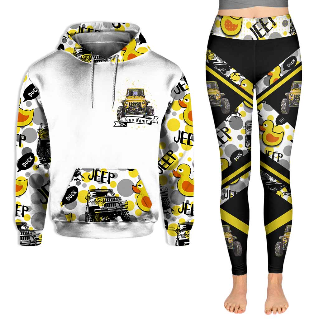 Personalized Car Hoodie and Leggings Set Custom Name Gift for Mom Hoodie & Leggings GradoCreations