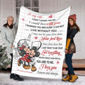 Personalized Mouse Blanket Custom Love Quote Gift for Couple Blanket GradoCreations
