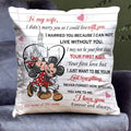Personalized Minnie & Mickey Mouse Throw Pillow Gift for Couples Throw Pillow GradoCreations