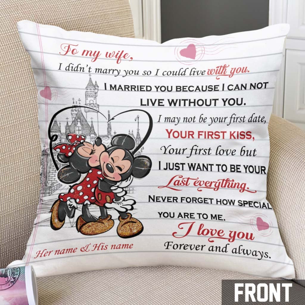 Personalized Minnie & Mickey Mouse Throw Pillow Gift for Couples Throw Pillow GradoCreations