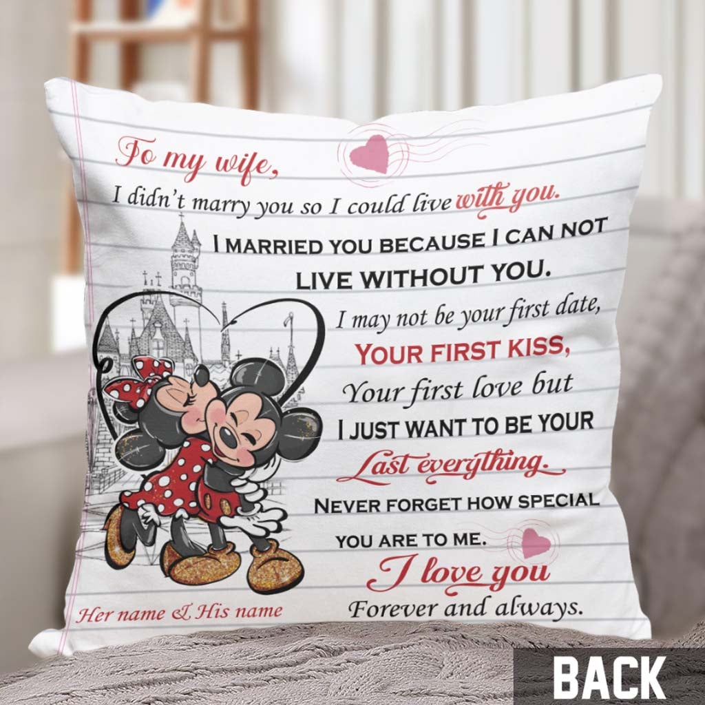 Personalized Minnie & Mickey Mouse Throw Pillow Gift for Couples Throw Pillow GradoCreations