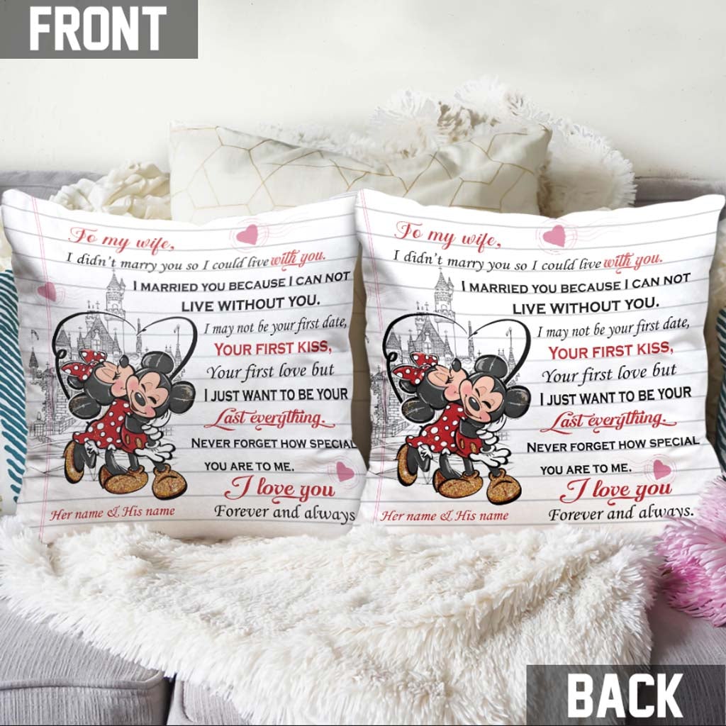 Personalized Minnie & Mickey Mouse Throw Pillow Gift for Couples Throw Pillow GradoCreations