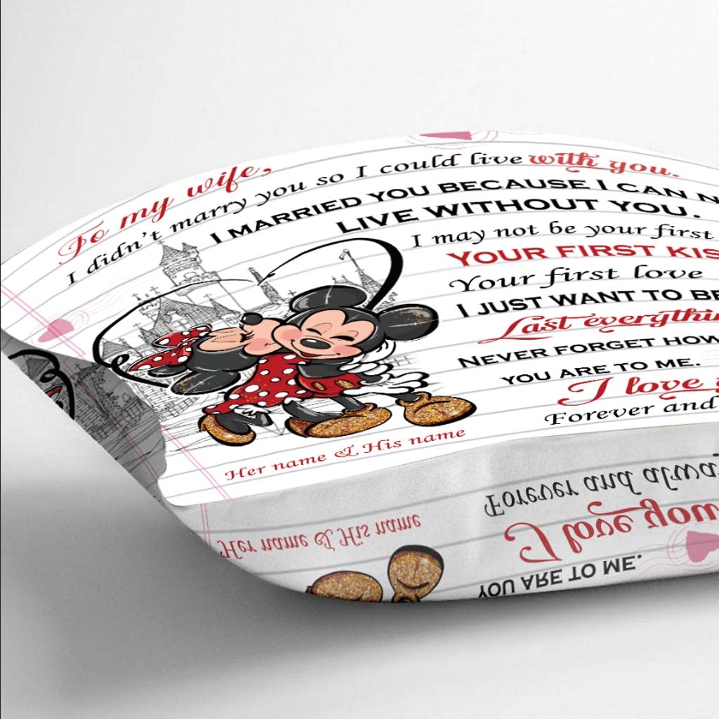Personalized Minnie & Mickey Mouse Throw Pillow Gift for Couples Throw Pillow GradoCreations