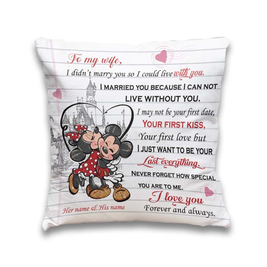 Personalized Minnie & Mickey Mouse Throw Pillow Gift for Couples Throw Pillow GradoCreations