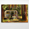 Personalized Camping Partners For Life Poster Custom Names Gift for Couples Canvas and Poster GradoCreations