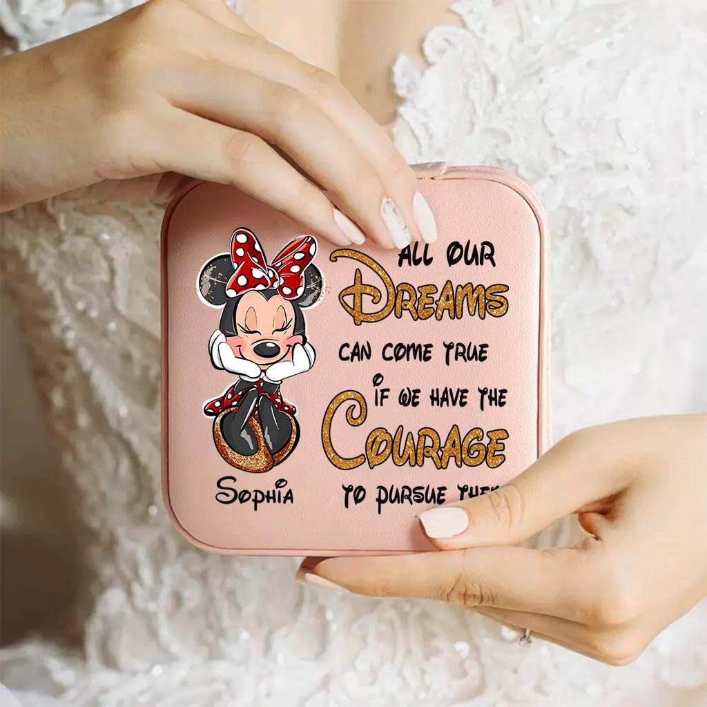 Personalized Mouse Jewelry Box Custom Name Pink Gift for Her Jewelry Box GradoCreations