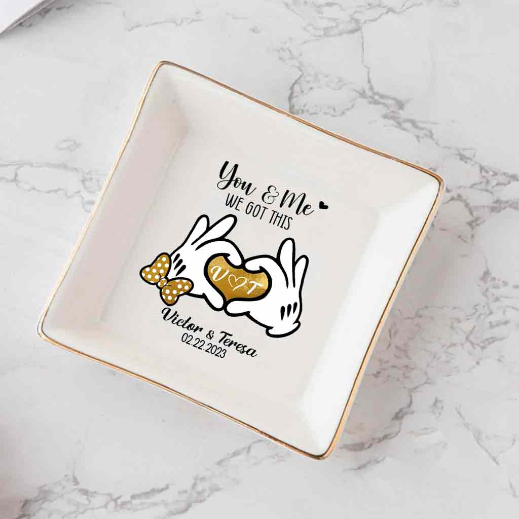 Personalized Couple Jewelry Dish Custom Name Gift for Anniversary Jewelry Dish GradoCreations