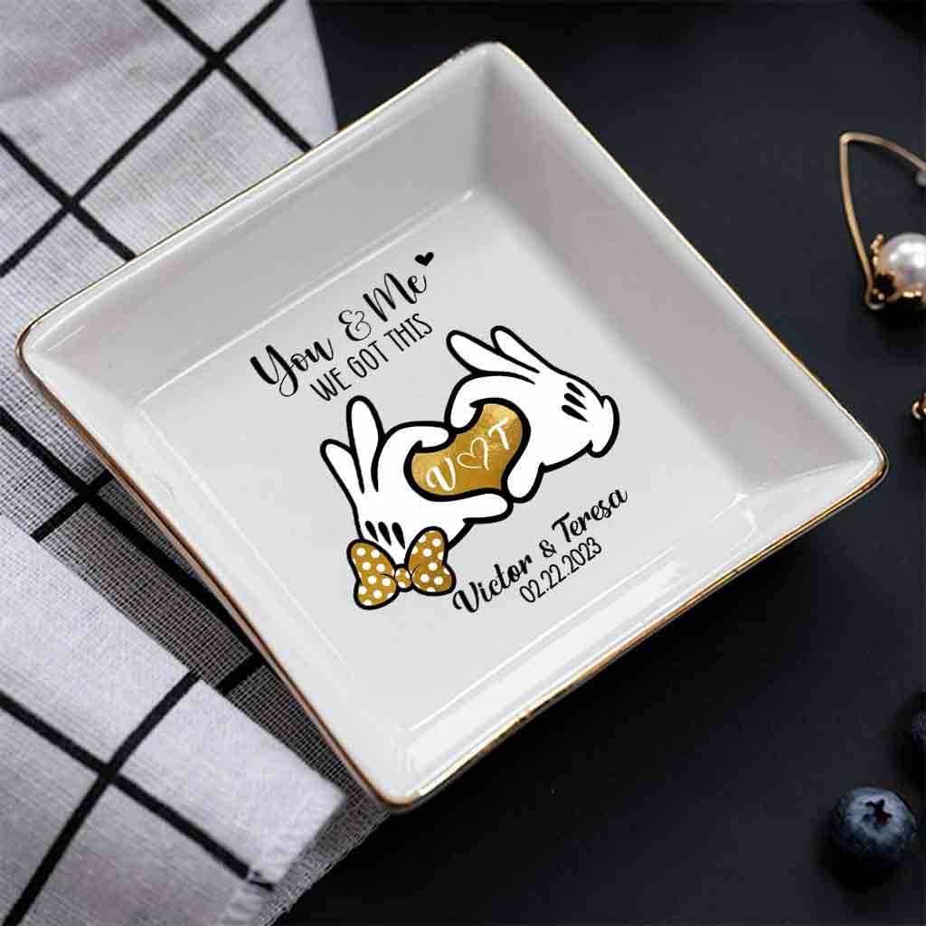 Personalized Couple Jewelry Dish Custom Name Gift for Anniversary Jewelry Dish GradoCreations