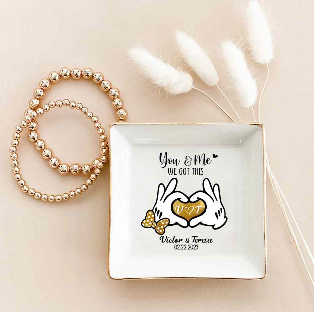 Personalized Couple Jewelry Dish Custom Name Gift for Anniversary Jewelry Dish GradoCreations