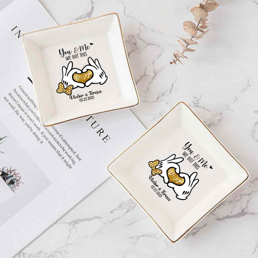 Personalized Couple Jewelry Dish Custom Name Gift for Anniversary Jewelry Dish GradoCreations