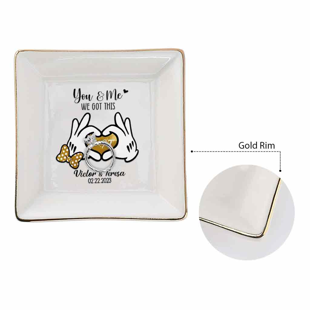 Personalized Couple Jewelry Dish Custom Name Gift for Anniversary Jewelry Dish GradoCreations