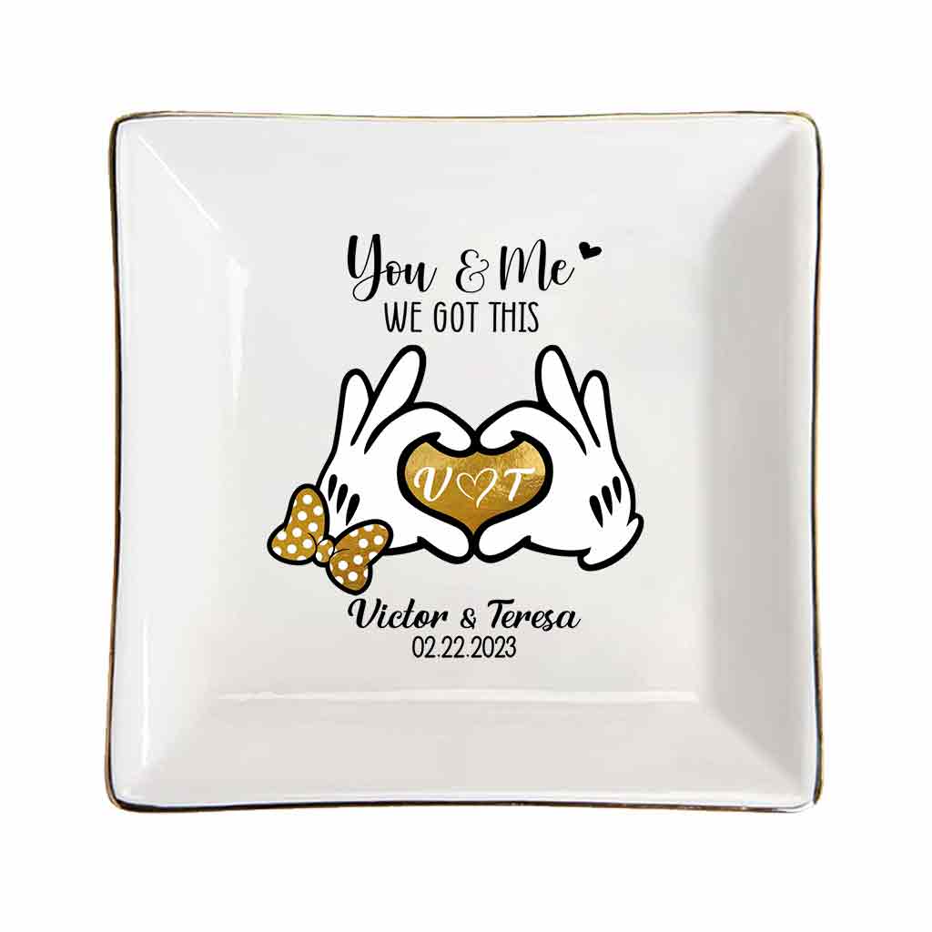 Personalized Couple Jewelry Dish Custom Name Gift for Anniversary Jewelry Dish GradoCreations