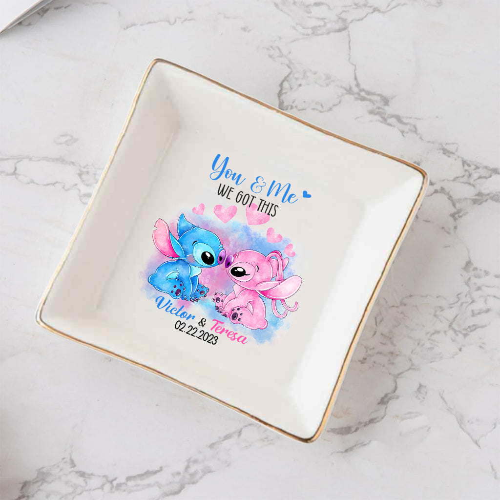 Personalized Ohana Jewelry Dish Custom Name Gift for Couples Jewelry Dish GradoCreations