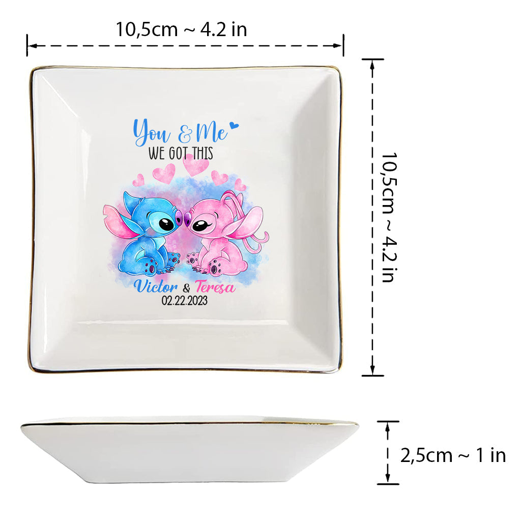 Personalized Ohana Jewelry Dish Custom Name Gift for Couples Jewelry Dish GradoCreations