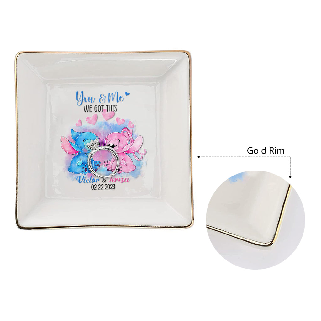 Personalized Ohana Jewelry Dish Custom Name Gift for Couples Jewelry Dish GradoCreations