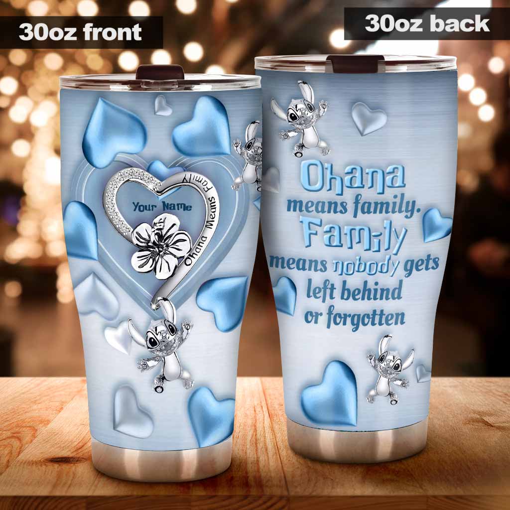 Personalized Ohana Tumbler Custom Name Gift for Family Tumbler GradoCreations