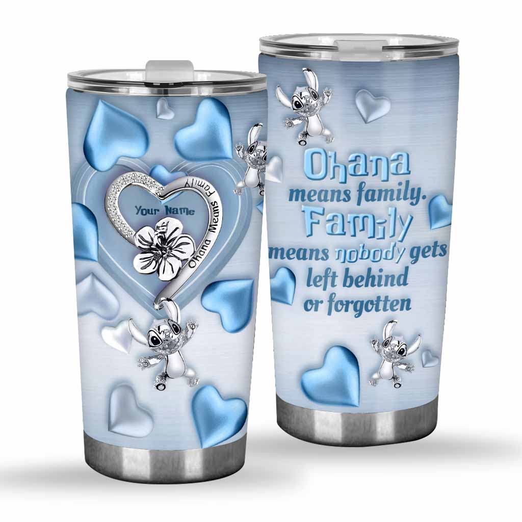 Personalized Ohana Tumbler Custom Name Gift for Family Tumbler GradoCreations