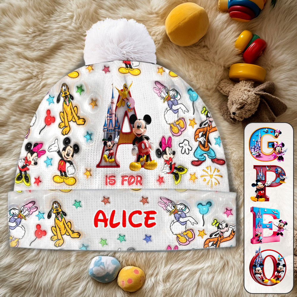 Personalized Mouse Beanie Hat Custom Name Gift for Kids Beanie Hat GradoCreations