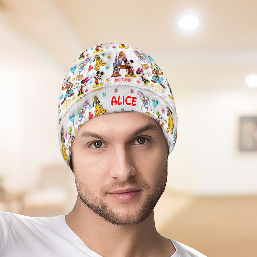 Personalized Mouse Beanie Hat Custom Name Gift for Kids Beanie Hat GradoCreations