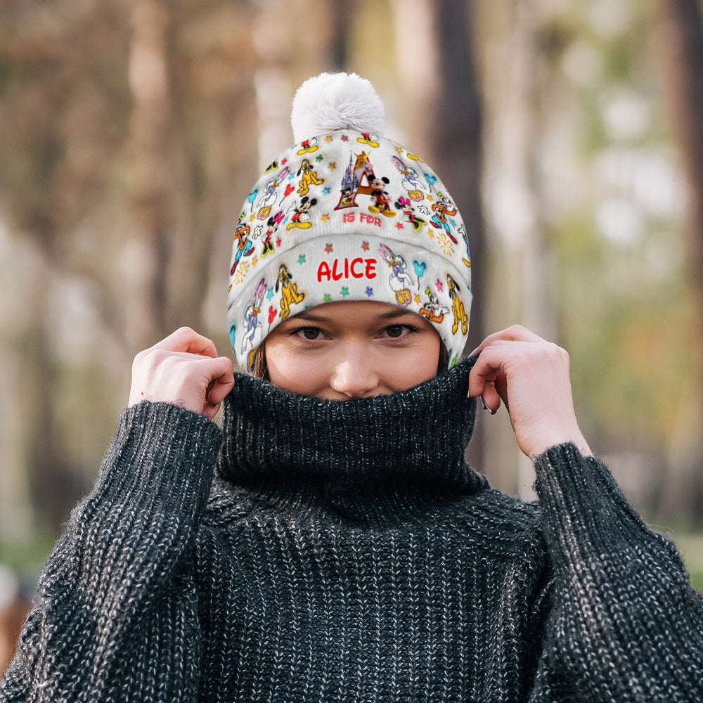 Personalized Mouse Beanie Hat Custom Name Gift for Kids Beanie Hat GradoCreations