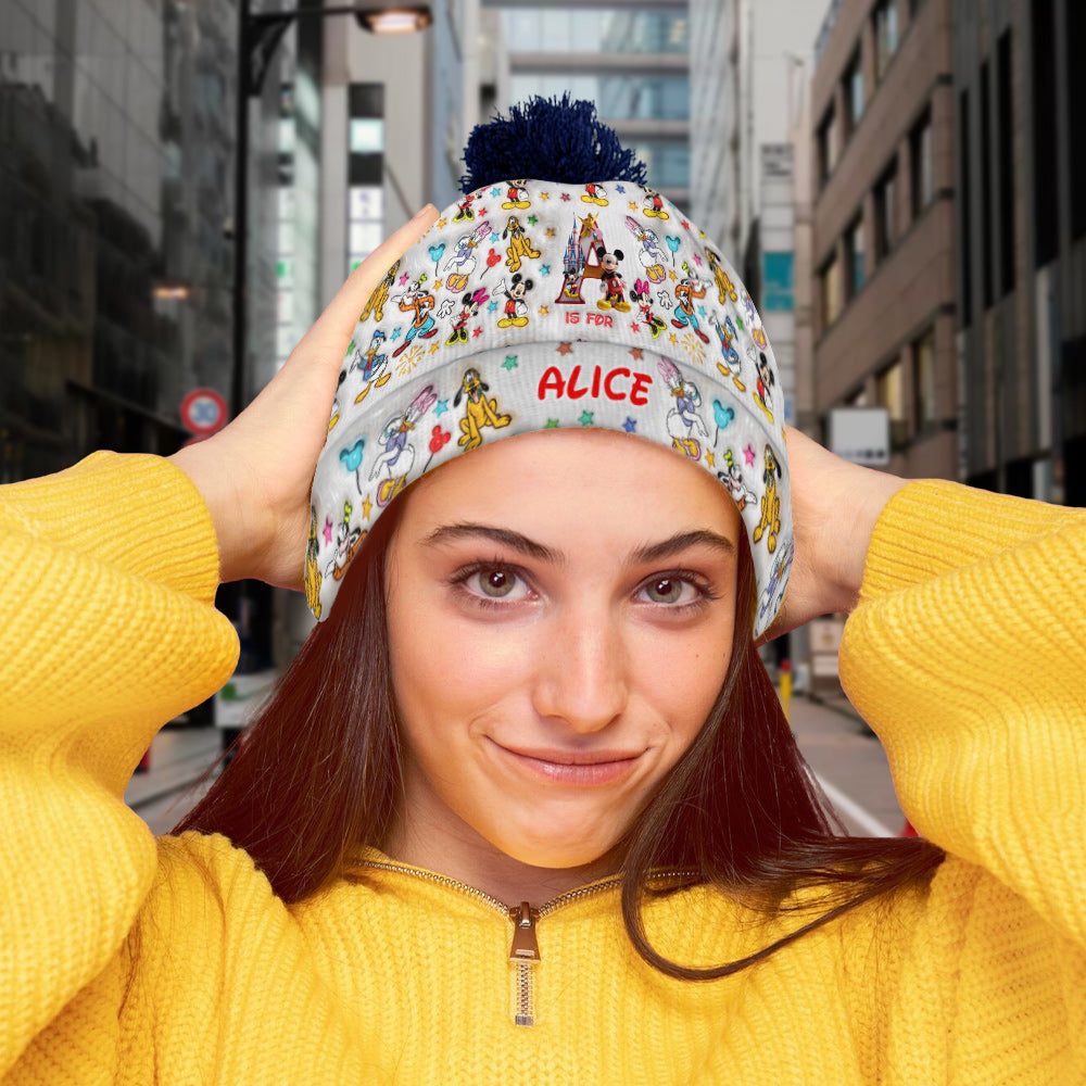 Personalized Mouse Beanie Hat Custom Name Gift for Kids Beanie Hat GradoCreations