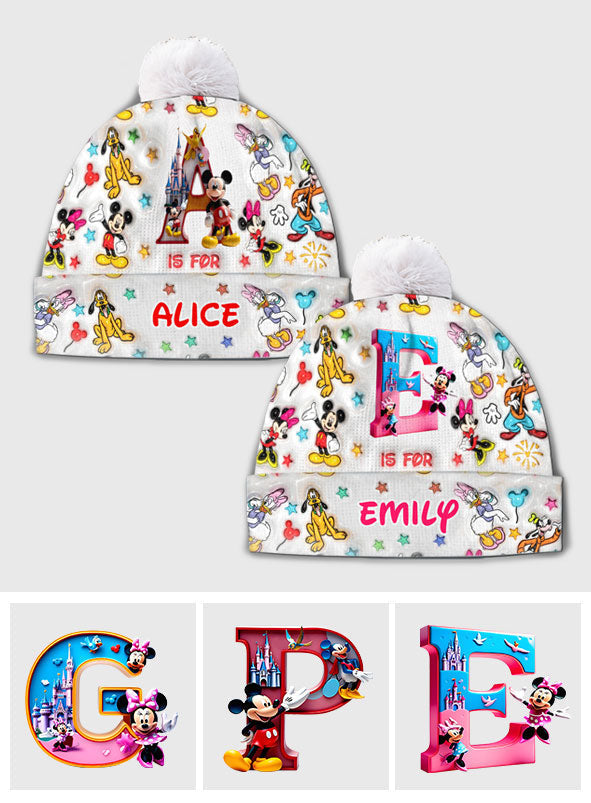 Personalized Mouse Beanie Hat Custom Name Gift for Kids Beanie Hat GradoCreations