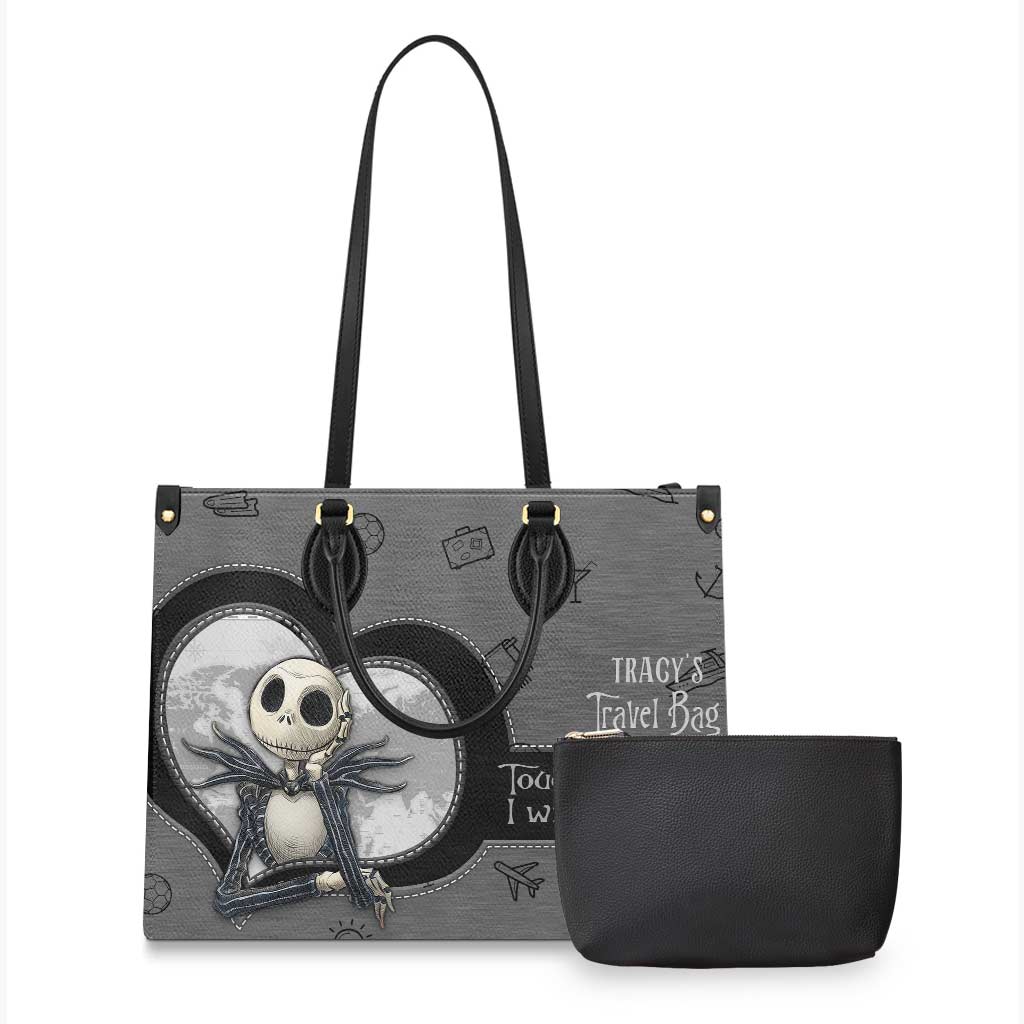 Personalized Leather Handbag with Quote for Travel Gift Leather Handbag GradoCreations