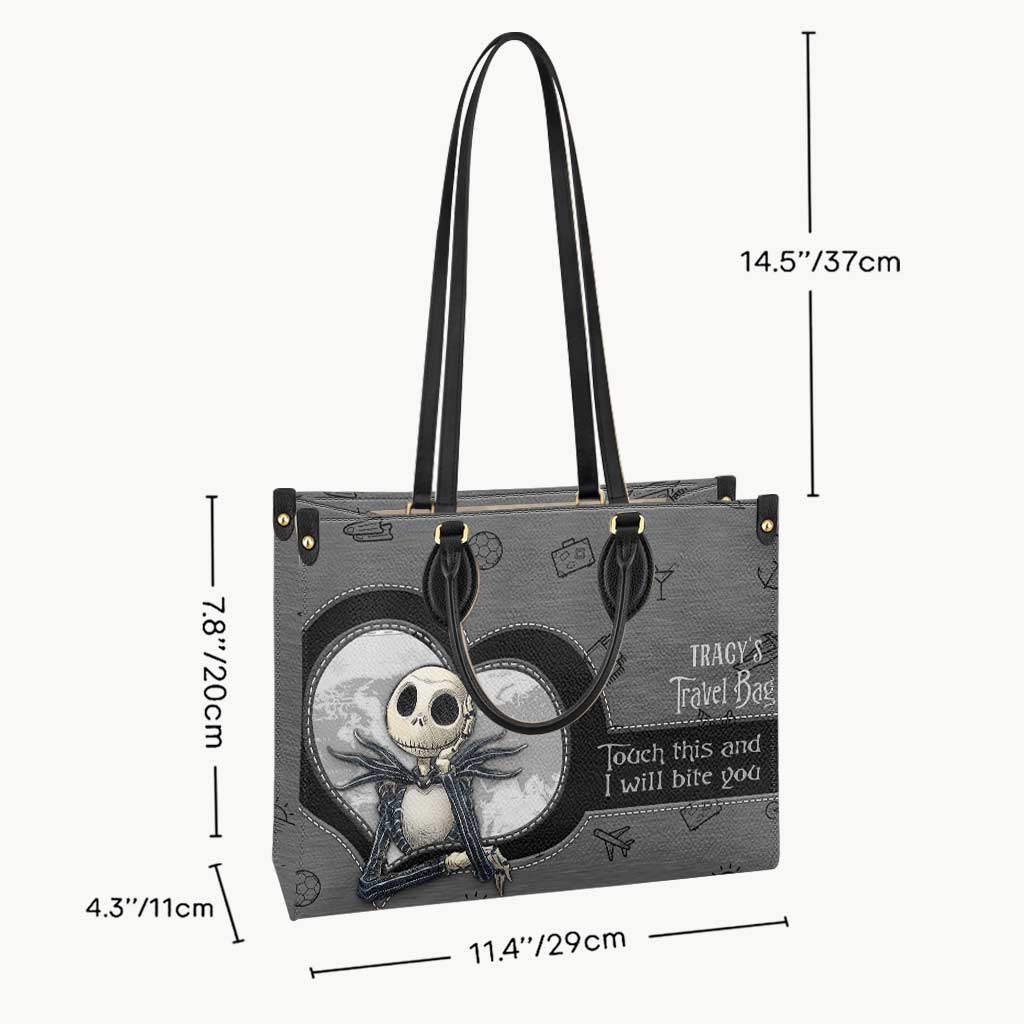 Personalized Leather Handbag with Quote for Travel Gift Leather Handbag GradoCreations