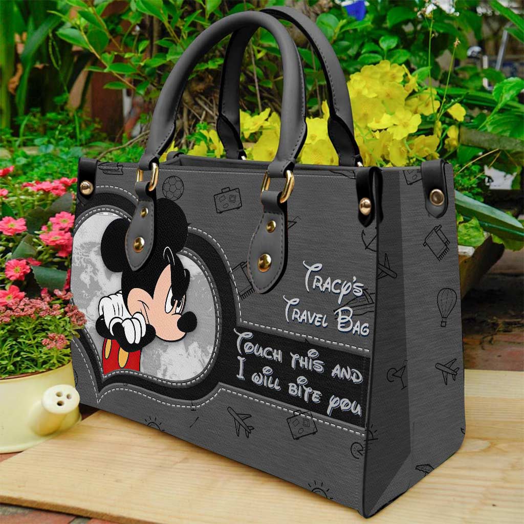Personalized Leather Handbag Custom Travel Bag Gift Idea for Her Leather Handbag GradoCreations