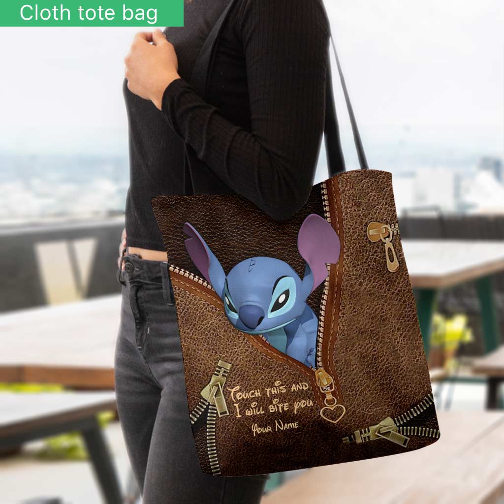Personalized Ohana Tote Bag with Stitch Design for Kids Tote Bag GradoCreations