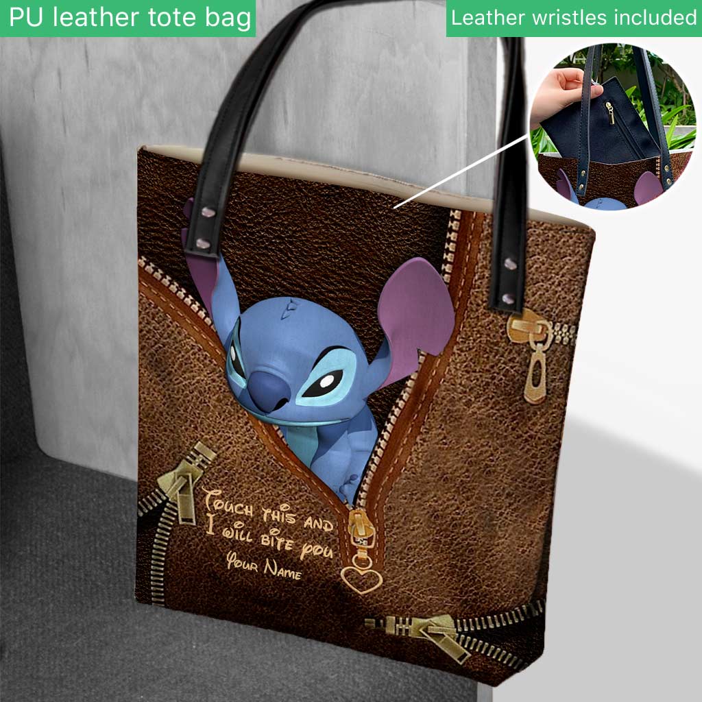 Personalized Ohana Tote Bag with Stitch Design for Kids Tote Bag GradoCreations