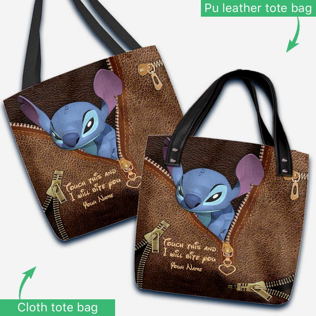 Personalized Ohana Tote Bag with Stitch Design for Kids Tote Bag GradoCreations