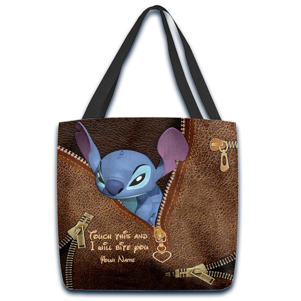 Personalized Ohana Tote Bag with Stitch Design for Kids Tote Bag GradoCreations