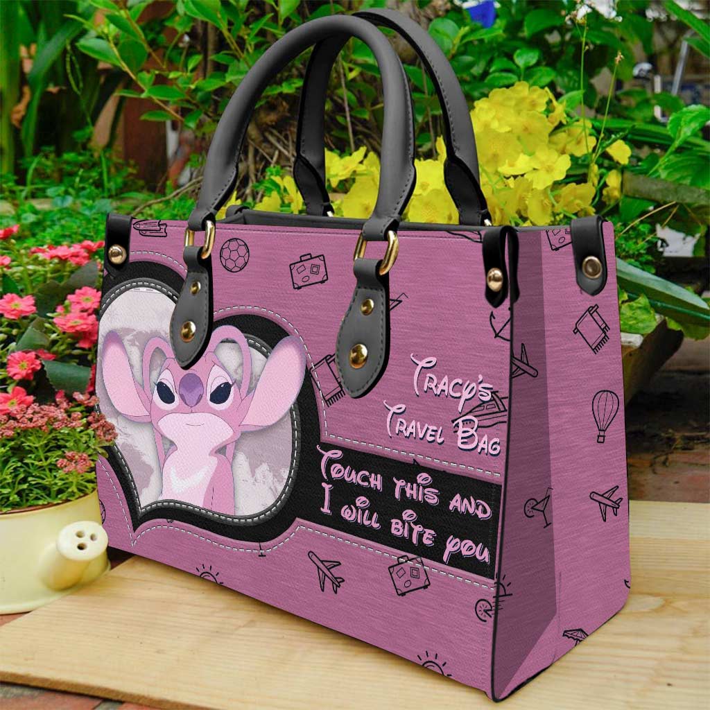 Personalized Leather Handbag Custom Name Travel Bag Gift Leather Handbag GradoCreations