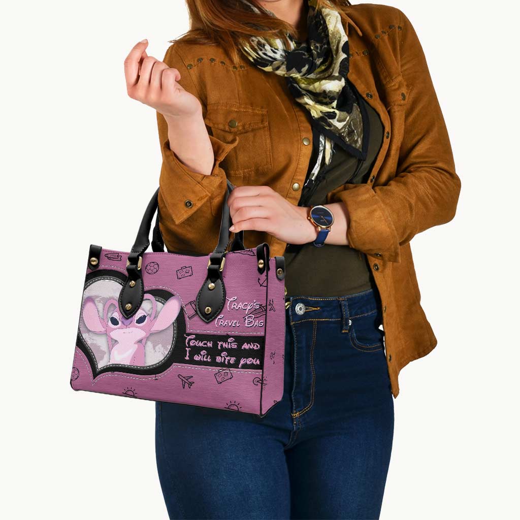 Personalized Leather Handbag Custom Name Travel Bag Gift Leather Handbag GradoCreations