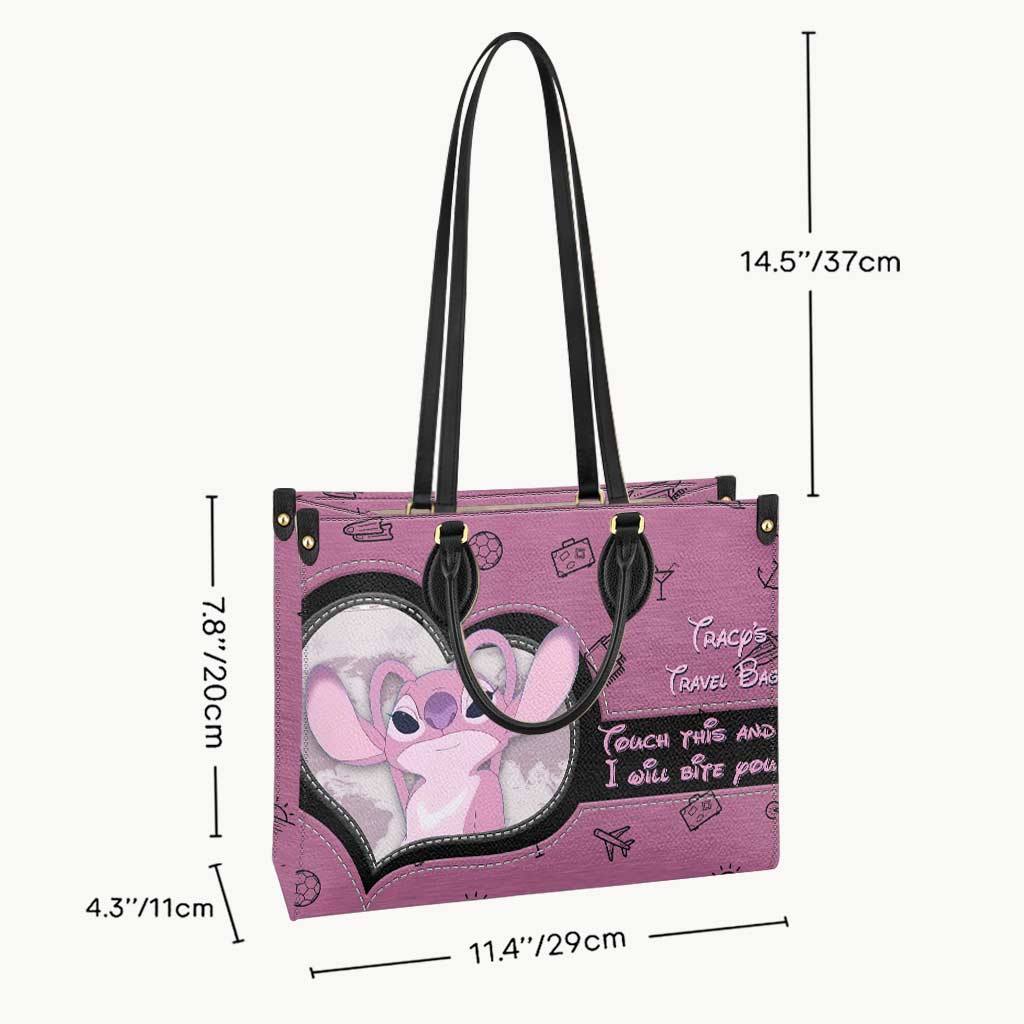 Personalized Leather Handbag Custom Name Travel Bag Gift Leather Handbag GradoCreations