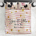 Personalized Mouse Bedding Set Custom Names for Couples Bedding Set GradoCreations