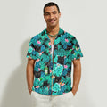 Personalized Tropical Hawaiian Shirt Custom Name Black Cat Gift Hawaiian Shirt GradoCreations
