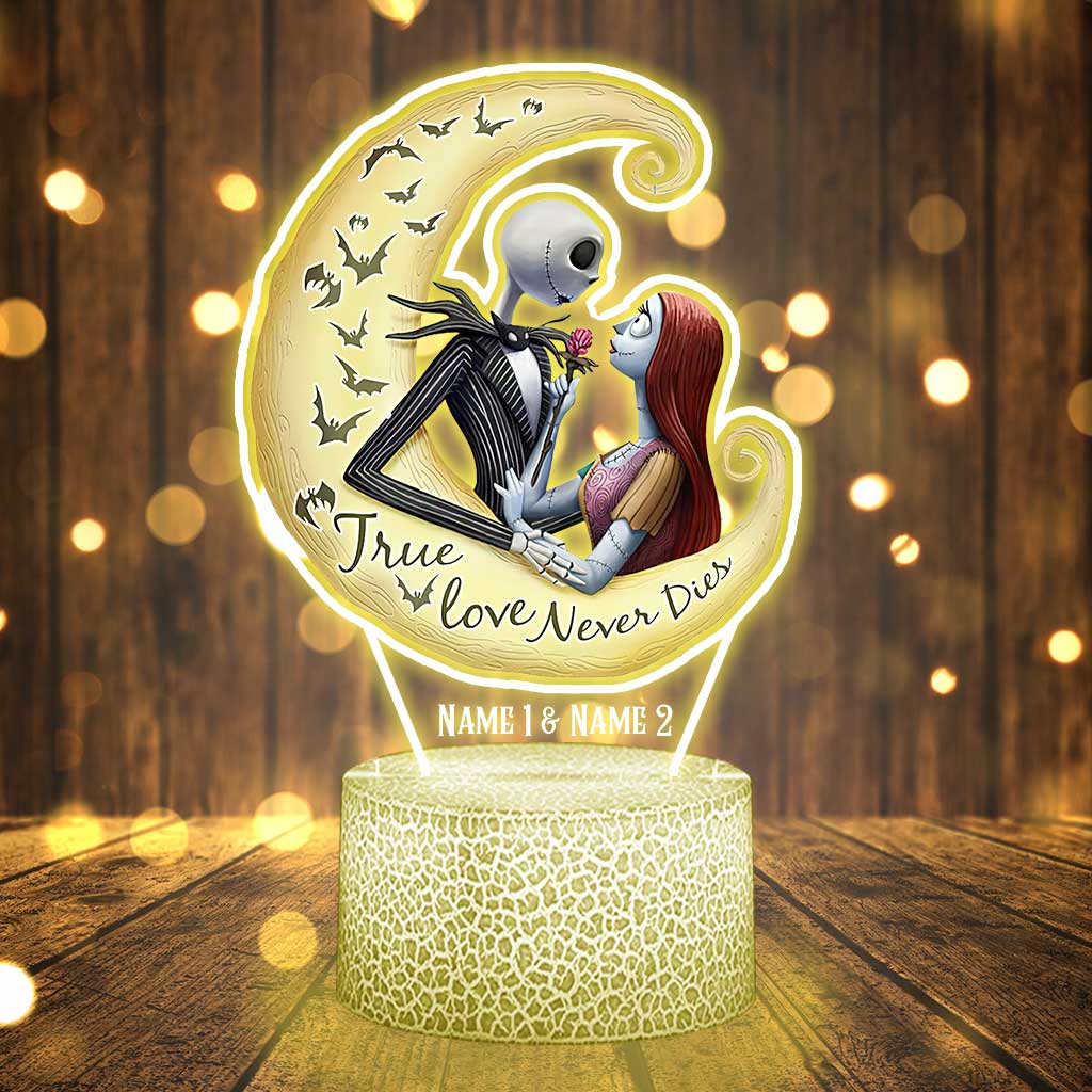 Personalized Nightmare Shaped Plaque Light Base Gift for Couples Shaped Plaque Light Base GradoCreations