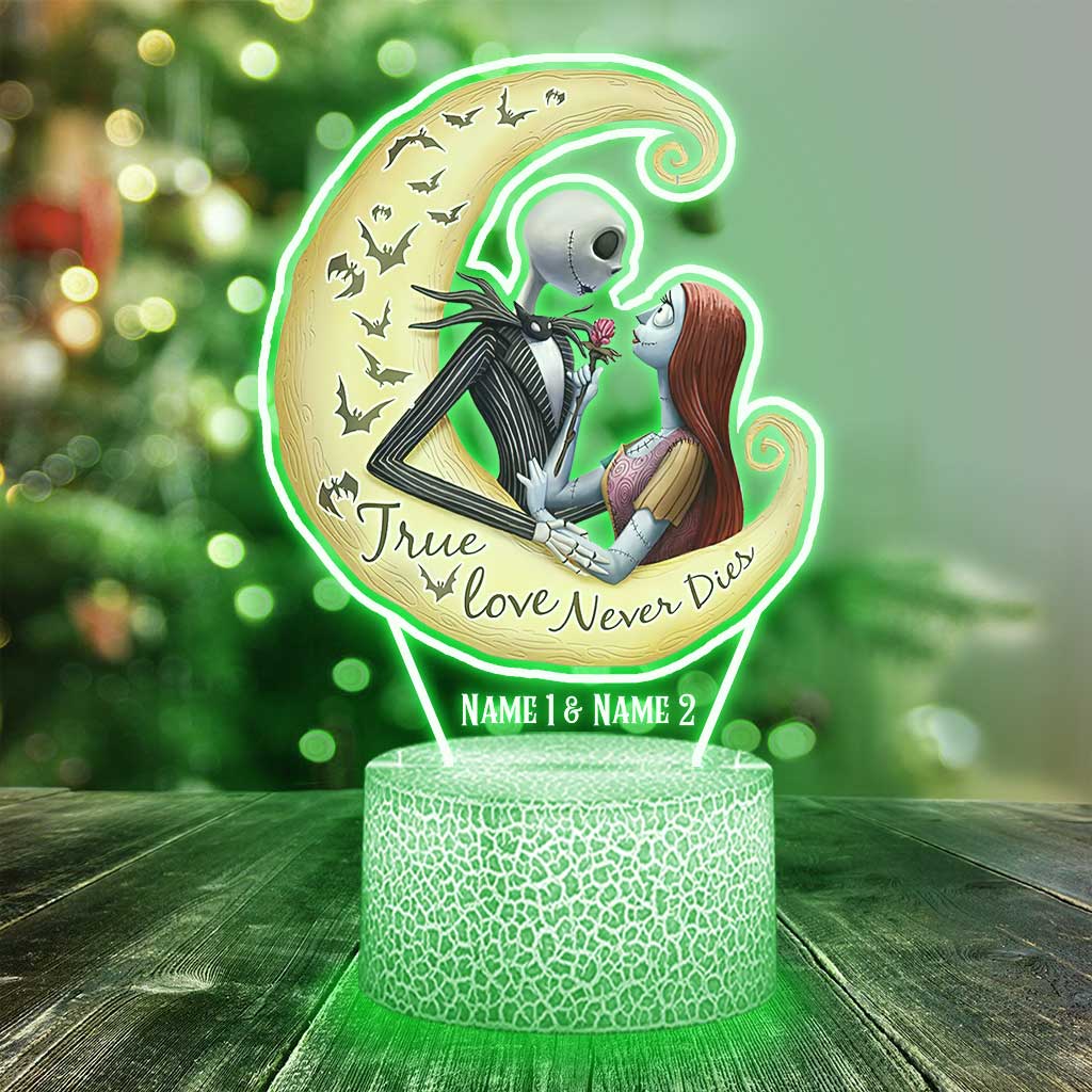 Personalized Nightmare Shaped Plaque Light Base Gift for Couples Shaped Plaque Light Base GradoCreations